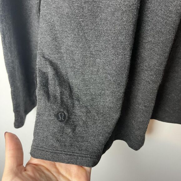 Lululemon Shirt Womens 2 Dark Gray Long Sleeve Crewneck Modal Athletic Yoga - Picture 3 of 6